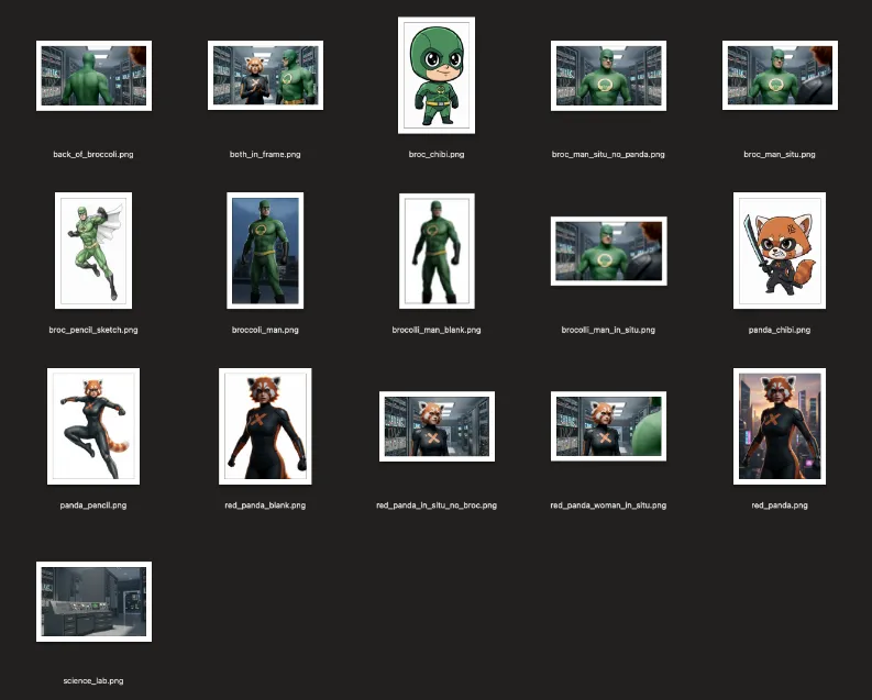 a screengrab of my directory full of reference images
